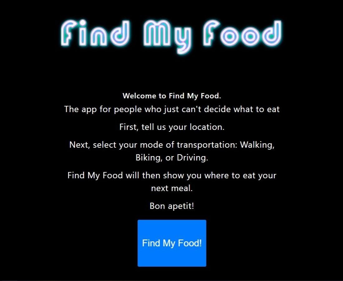 FindMyFood app